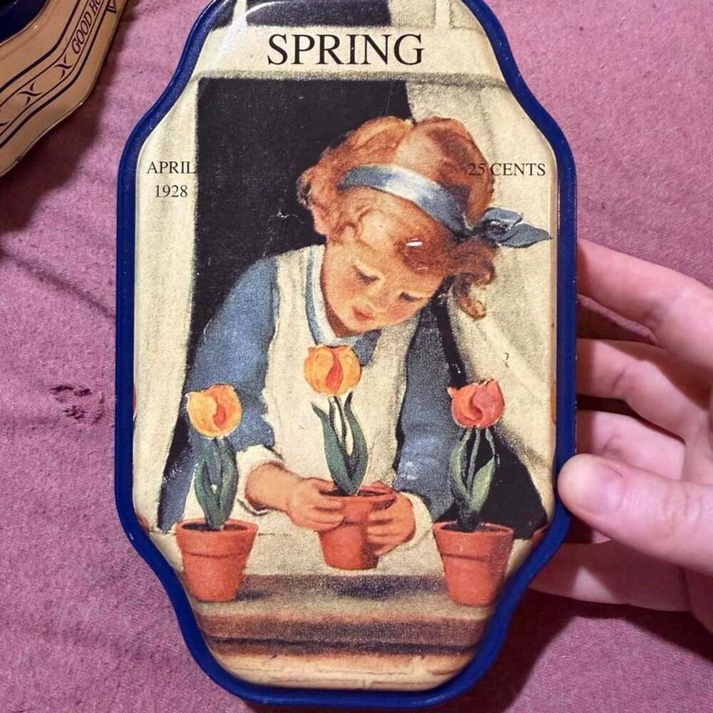 Good Housekeeping Vintage Seasonal Decorative Tin Set Four Seasons